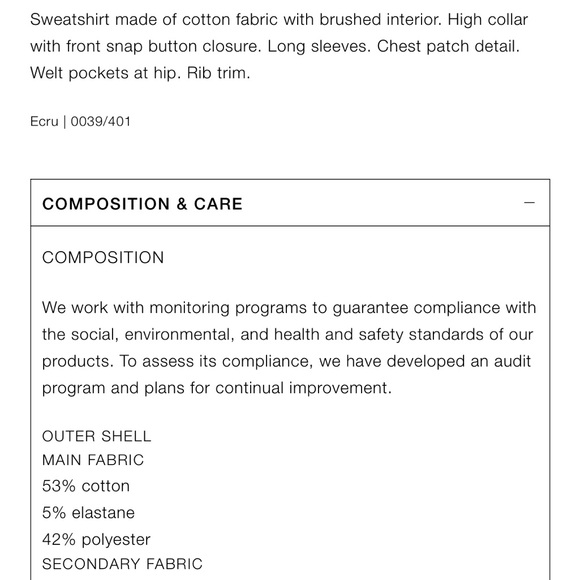 New Zara Men Cream Sweatshirt Sweater Button Top Pullover S ERCU - Picture 5 of 11